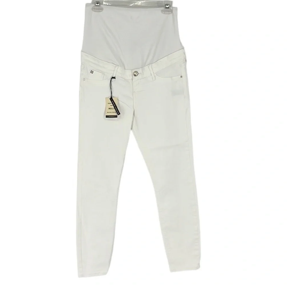 River Island maternity WHITE MOLLY MID RISE SKINNY JEANS SZ 10
